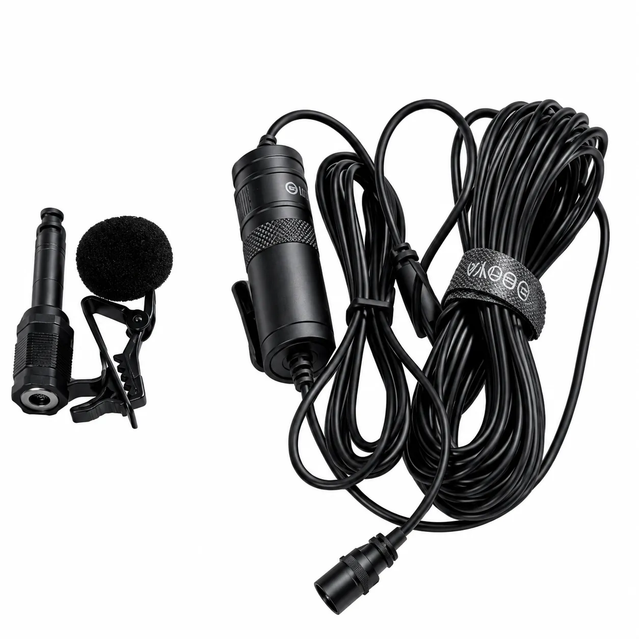 Black Lavalier Microphone Kit and Coiled Cable.jpg