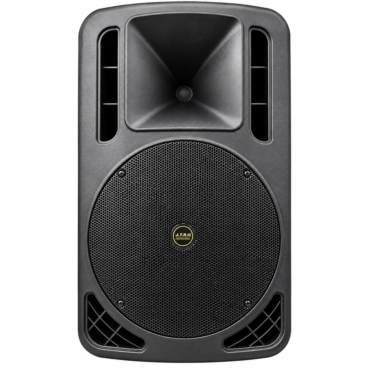 Professional Black PA Speaker with Gold Badge.jpg